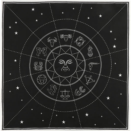Zodiac Crystal Grid Altar Cloth