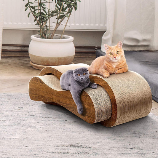 FluffyDream 2 in 1 Cat Scratcher Cardboard Lounge Bed