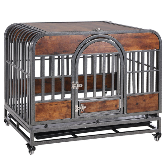 37in Heavy Duty Dog Crate, Furniture Style Dog Crate