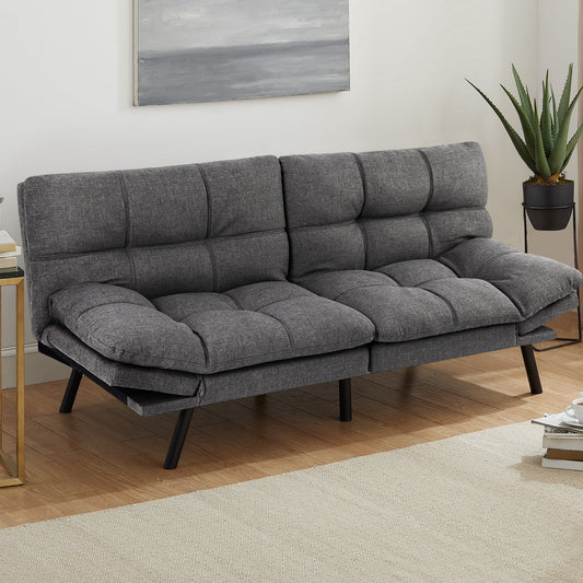 Sweetcrispy Futon Sofa Bed - Sleeper Convertible Futon Couch